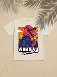 Vice Leonida Gator Tee - Ivory - flat lay