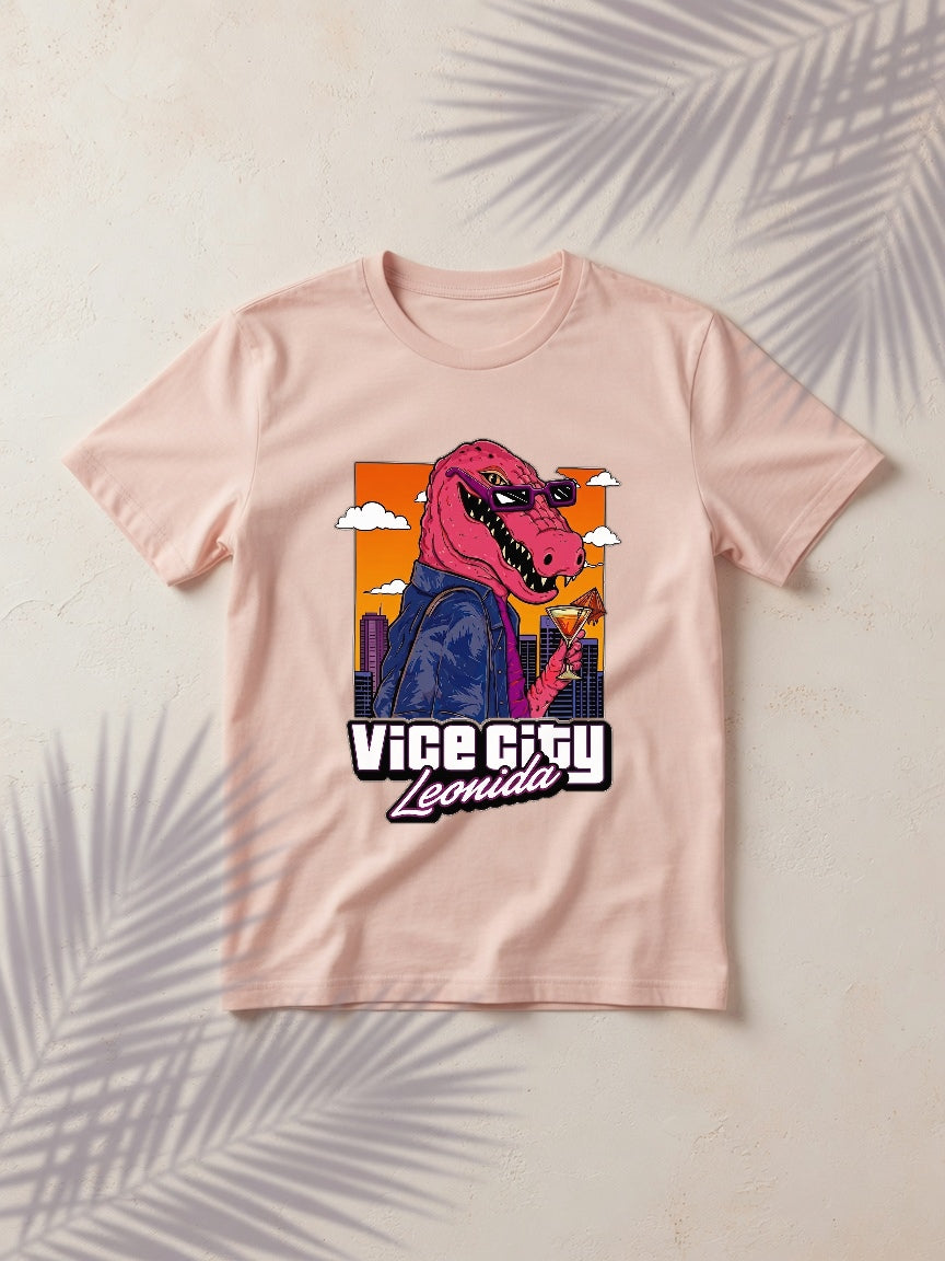 Vice Leonida Gator Tee - Blossom - flat lay