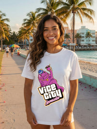Leonida Manatee Tee - White - female model